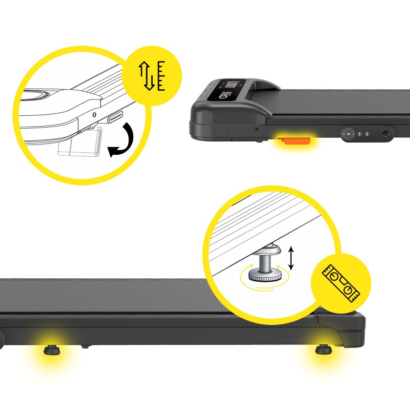 Бігова доріжка для ходьби Cornix Lexi Walking Pad з функцією вібрації Black