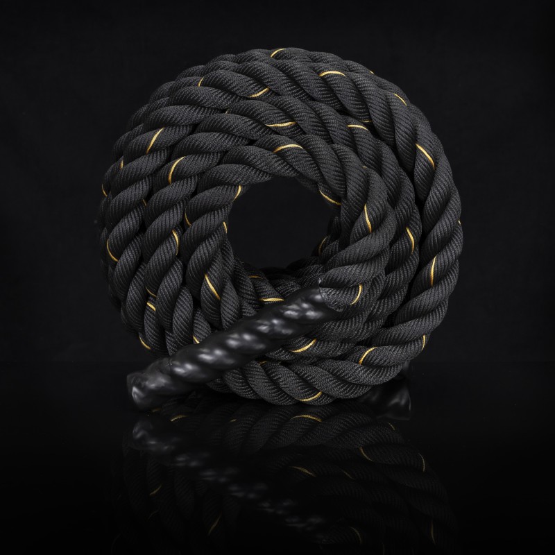 Канат тренувальний Actiget Battle Rope 9 м для кросфіту ACT0015 Black