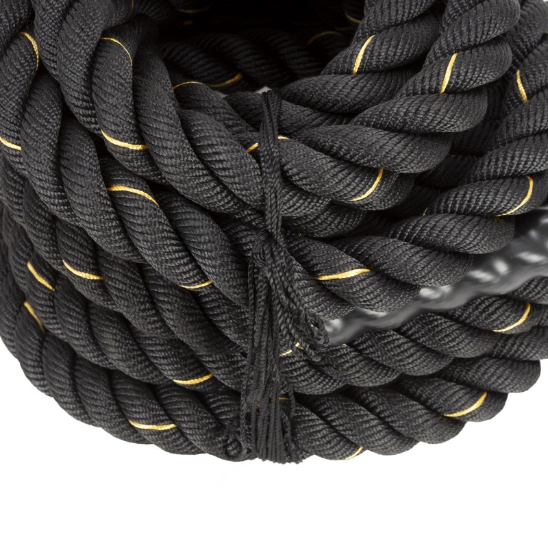 Канат тренувальний Actiget Battle Rope 9 м для кросфіту ACT0015 Black
