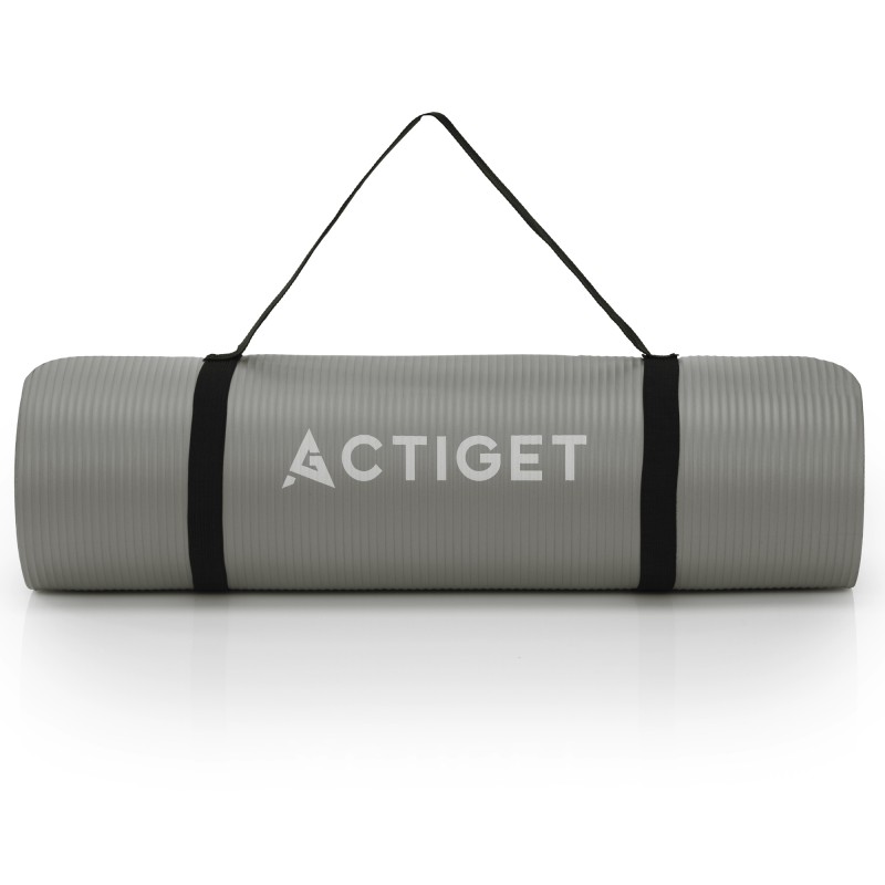 Килимок спортивний Actiget NBR 183 x 61 x 1 cм для йоги та фітнесу ACT0019 Grey