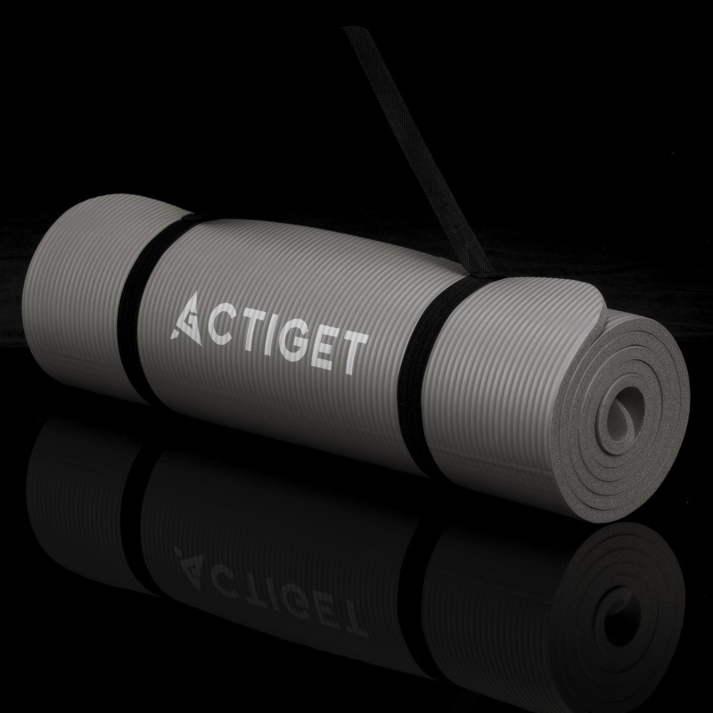 Килимок спортивний Actiget NBR 183 x 61 x 1 cм для йоги та фітнесу ACT0019 Grey