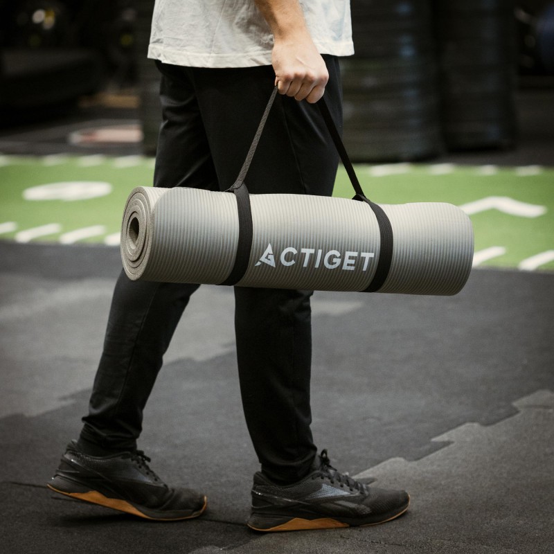 Килимок спортивний Actiget NBR 183 x 61 x 1 cм для йоги та фітнесу ACT0019 Grey