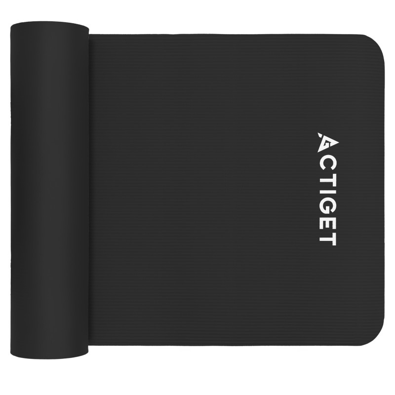 Килимок спортивний Actiget NBR 183 x 61 x 1 cм для йоги та фітнесу ACT0020 Black