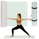 Килимок спортивний Actiget TPE 183 x 61 x 0.6 см для йоги та фітнесу ACT0024 Mint/Grey