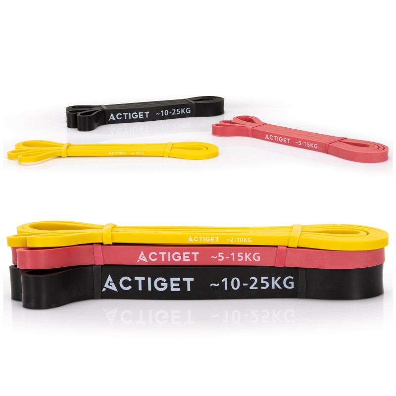 Еспандер-петля Actiget Power Band 2-25 кг (резина для фітнесу та спорту) набір 3 шт ACT0047