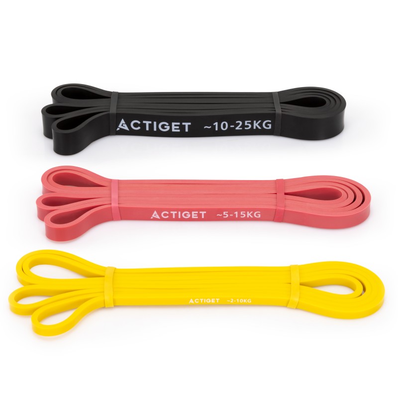 Еспандер-петля Actiget Power Band 2-25 кг (резина для фітнесу та спорту) набір 3 шт ACT0047