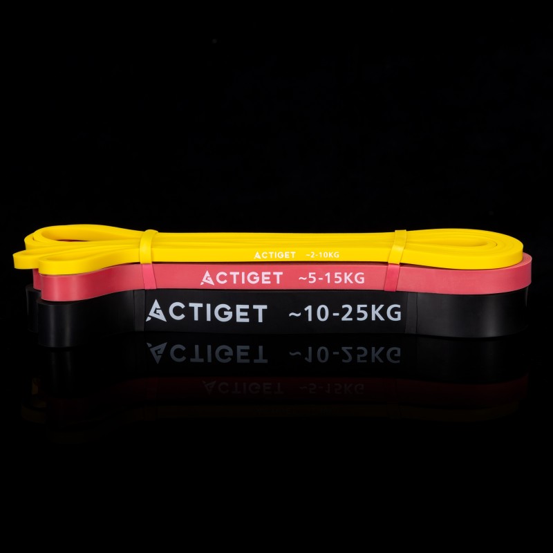 Еспандер-петля Actiget Power Band 2-25 кг (резина для фітнесу та спорту) набір 3 шт ACT0047
