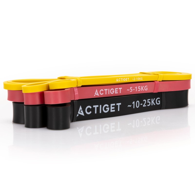 Еспандер-петля Actiget Power Band 2-25 кг (резина для фітнесу та спорту) набір 3 шт ACT0047