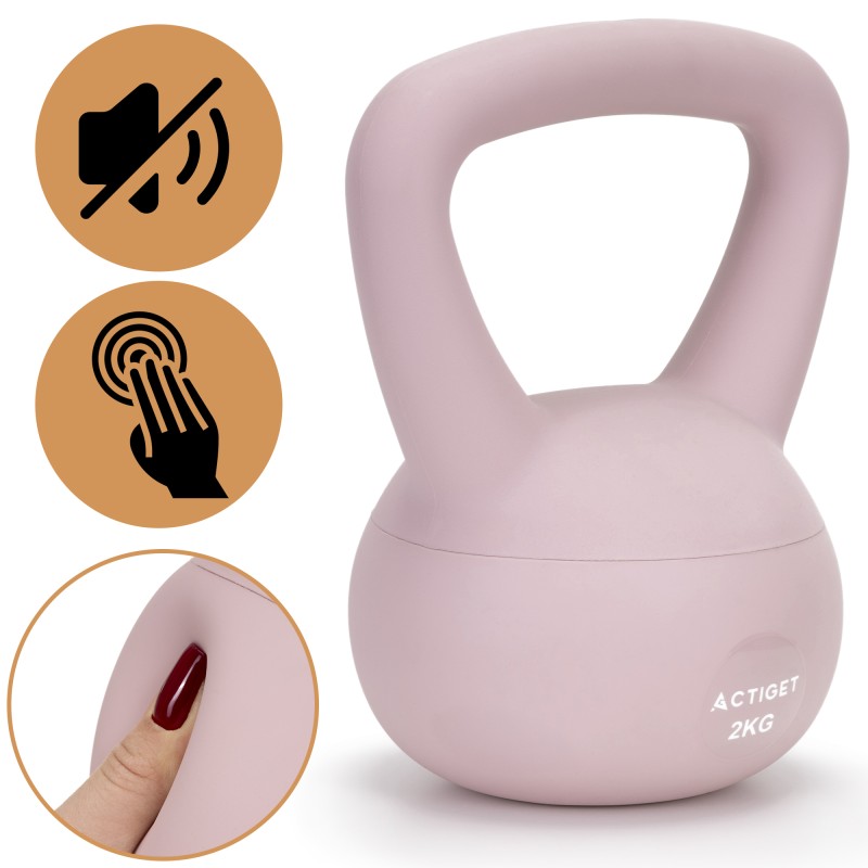 Гиря м'яка Actiget 2 кг для фітнесу ACT0062 Pink