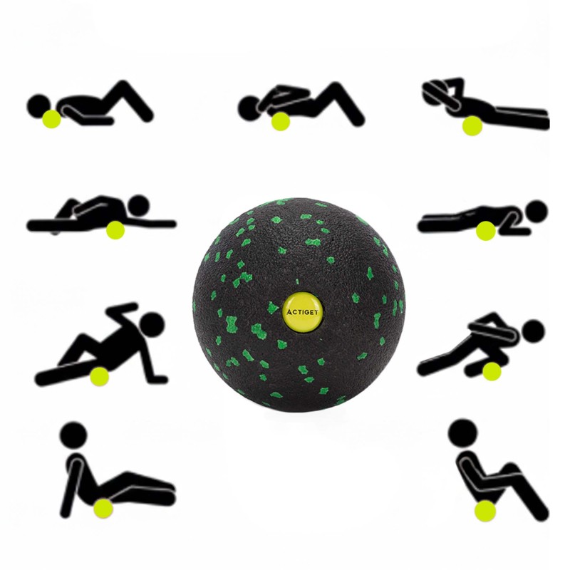 Масажний м'яч Actiget EPP 8 см ACT0096 Black/Green