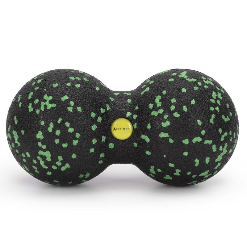 Масажний м'яч подвійний Actiget EPP 8 x 16 см ACT0098 Black/Green