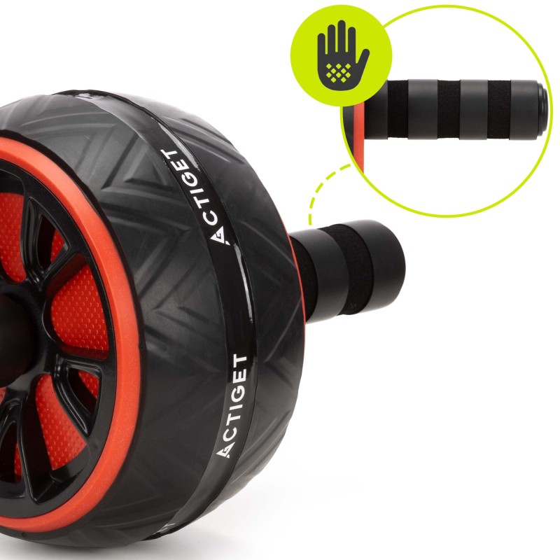 Ролик (гімнастичне колесо) для преса Actiget Ab Wheel ACT0111 Black/Red