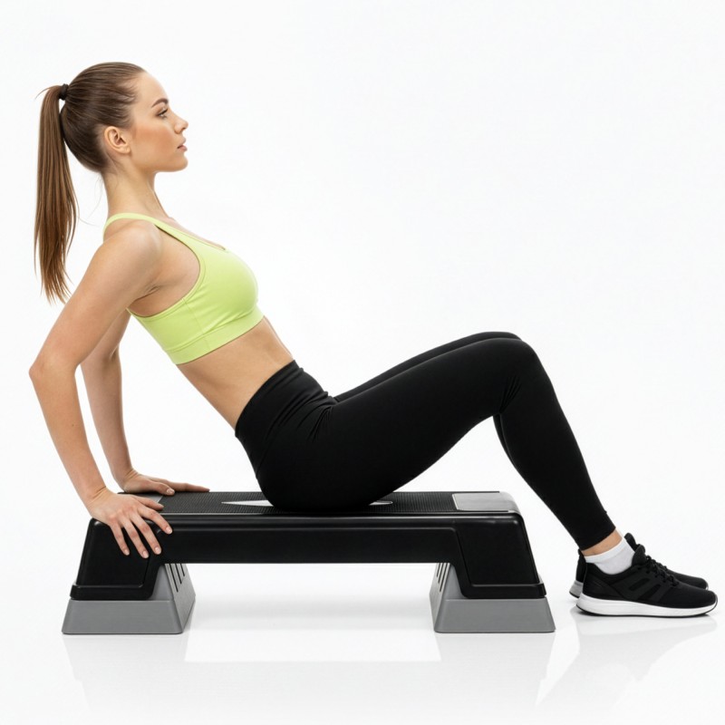 Степ-платформа 2-ступінчаста Actiget 73 х 28.5 х 12-17.5 см ACT0120 Black/Grey