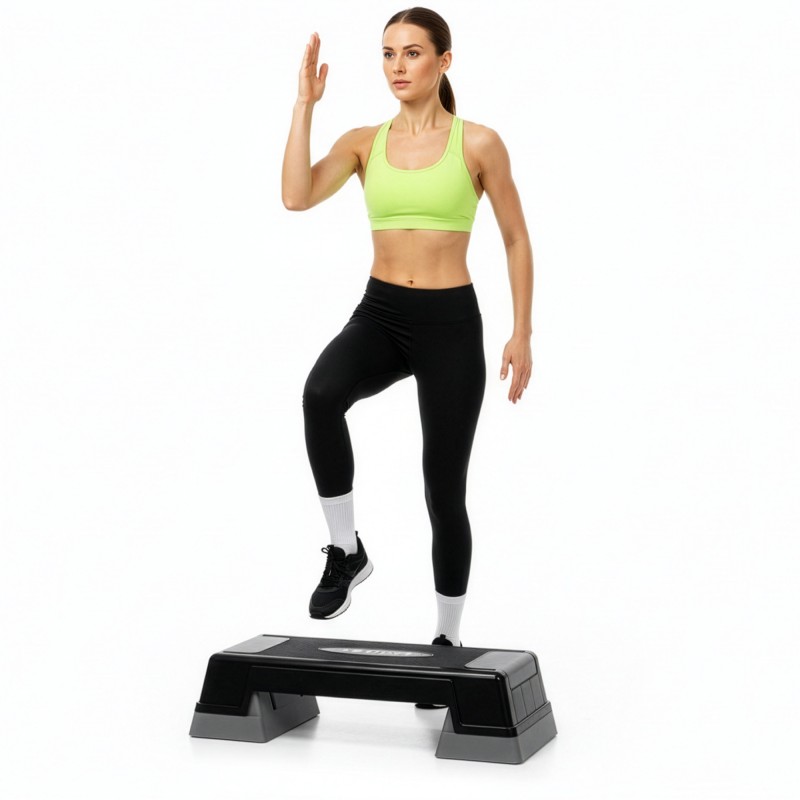 Степ-платформа 2-ступінчаста Actiget 73 х 28.5 х 12-17.5 см ACT0120 Black/Grey