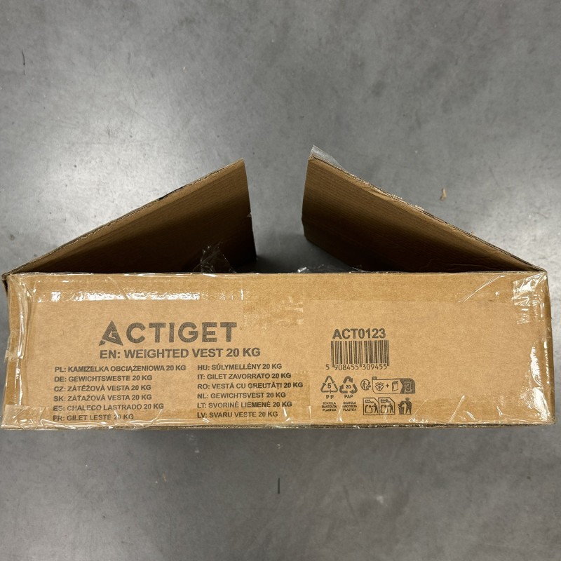 Жилет-обважнювач для тренувань Actiget 20 кг зі змінною вагою ACT0123 Black