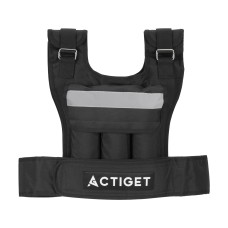 Жилет-обважнювач для тренувань Actiget 20 кг зі змінною вагою ACT0124 Black