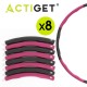 Обруч для талії Actiget (хулахуп) м'який, складний 88 см 1 кг ACT0132 Grey/Pink
