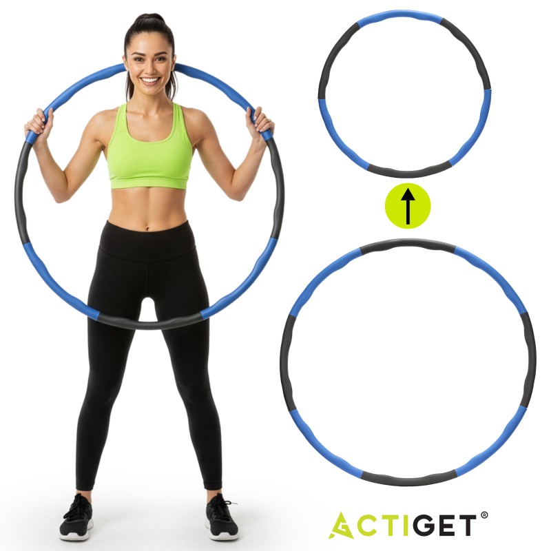Обруч для талії Actiget (хулахуп) м'який, складний 88 см 1 кг ACT0133 Grey/Blue