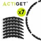 Обруч для талії Actiget (хулахуп) масажний, складний 92 см 1 кг ACT0134 Black