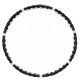 Обруч для талії Actiget (хулахуп) масажний, складний 92 см 1 кг ACT0134 Black
