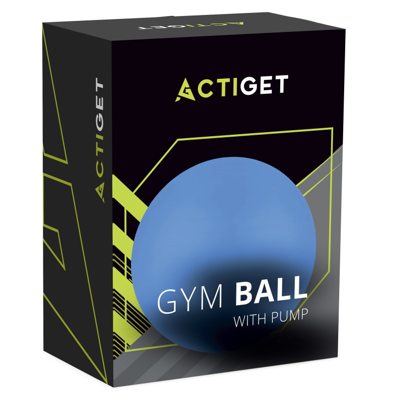 М'яч для фітнесу (фітбол) Actiget 55 см з насосом ACT0142 Blue