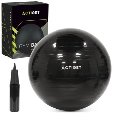 М'яч для фітнесу (фітбол) Actiget 85 см з насосом ACT0148 Black