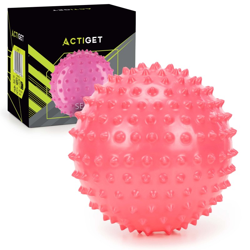 М'яч для пілатесу, йоги, реабілітації Actiget 20 см масажний ACT0151 Pink