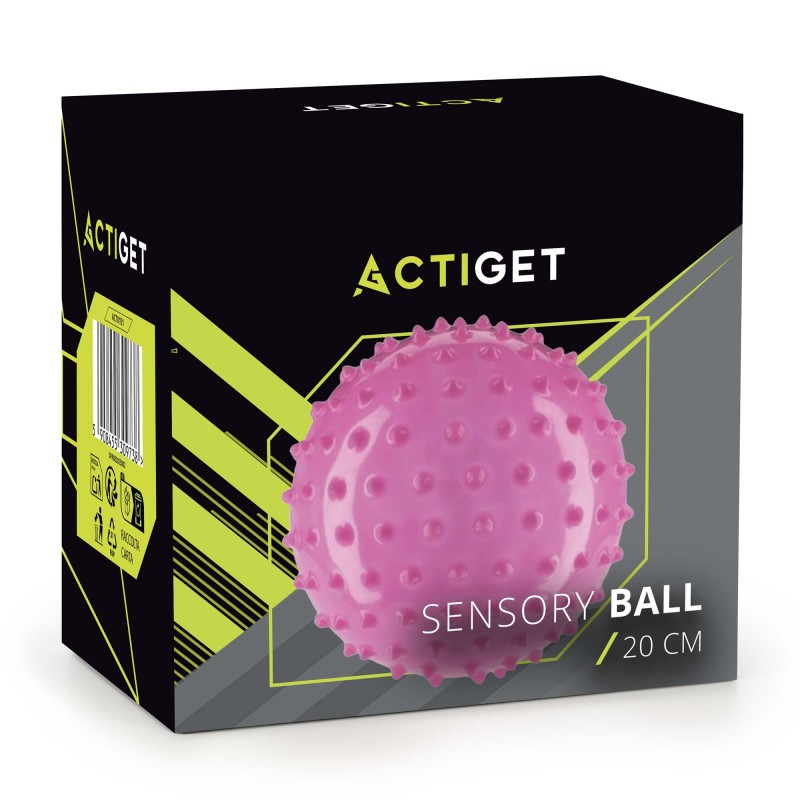 М'яч для пілатесу, йоги, реабілітації Actiget 20 см масажний ACT0151 Pink