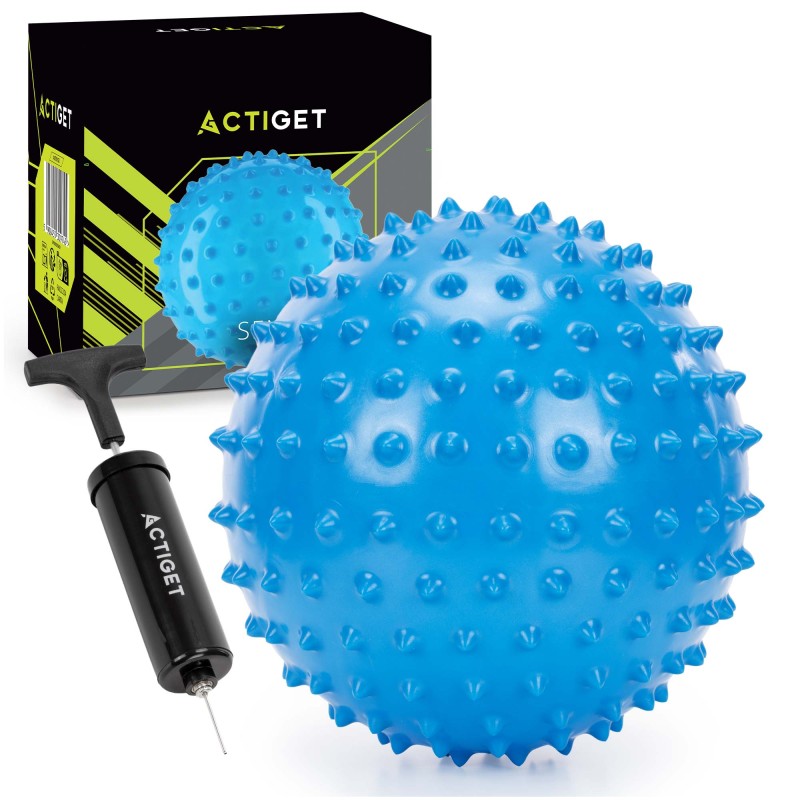 М'яч для пілатесу, йоги, реабілітації Actiget 20 см масажний ACT0152 Blue