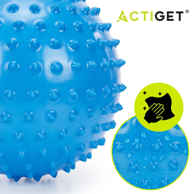 М'яч для пілатесу, йоги, реабілітації Actiget 20 см масажний ACT0152 Blue