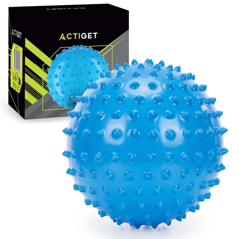 М'яч для пілатесу, йоги, реабілітації Actiget 20 см масажний ACT0152 Blue