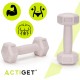 Гантелі Actiget Hex 2 x 0.5 кг ACT0155 Light Pink