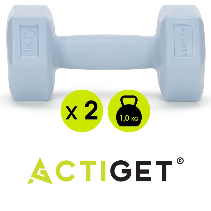 Гантелі Actiget Hex 2 x 1 кг ACT0156 Sky Blue