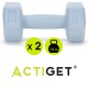 Гантелі Actiget Hex 2 x 1 кг ACT0156 Sky Blue