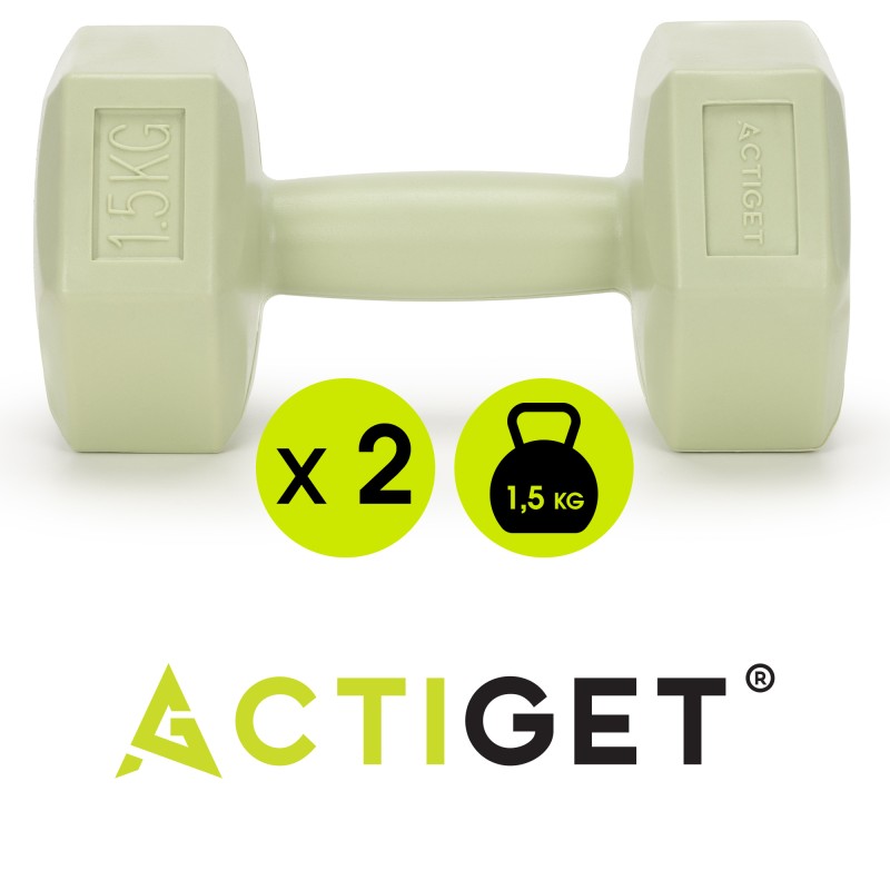 Гантелі Actiget Hex 2 x 1.5 кг ACT0157 Green