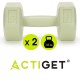 Гантелі Actiget Hex 2 x 1.5 кг ACT0157 Green