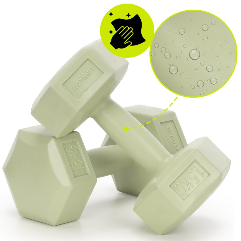 Гантелі Actiget Hex 2 x 1.5 кг ACT0157 Green