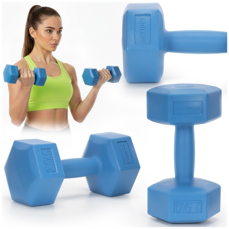 Гантелі Actiget Hex 2 x 2.5 кг ACT0160 Blue