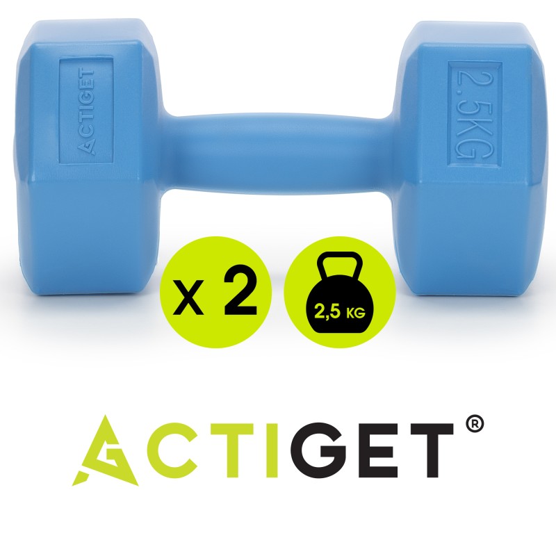 Гантелі Actiget Hex 2 x 2.5 кг ACT0160 Blue