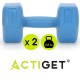 Гантелі Actiget Hex 2 x 2.5 кг ACT0160 Blue