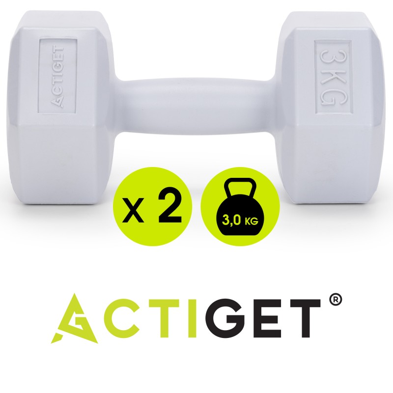 Гантелі Actiget Hex 2 x 3 кг ACT0161 Grey