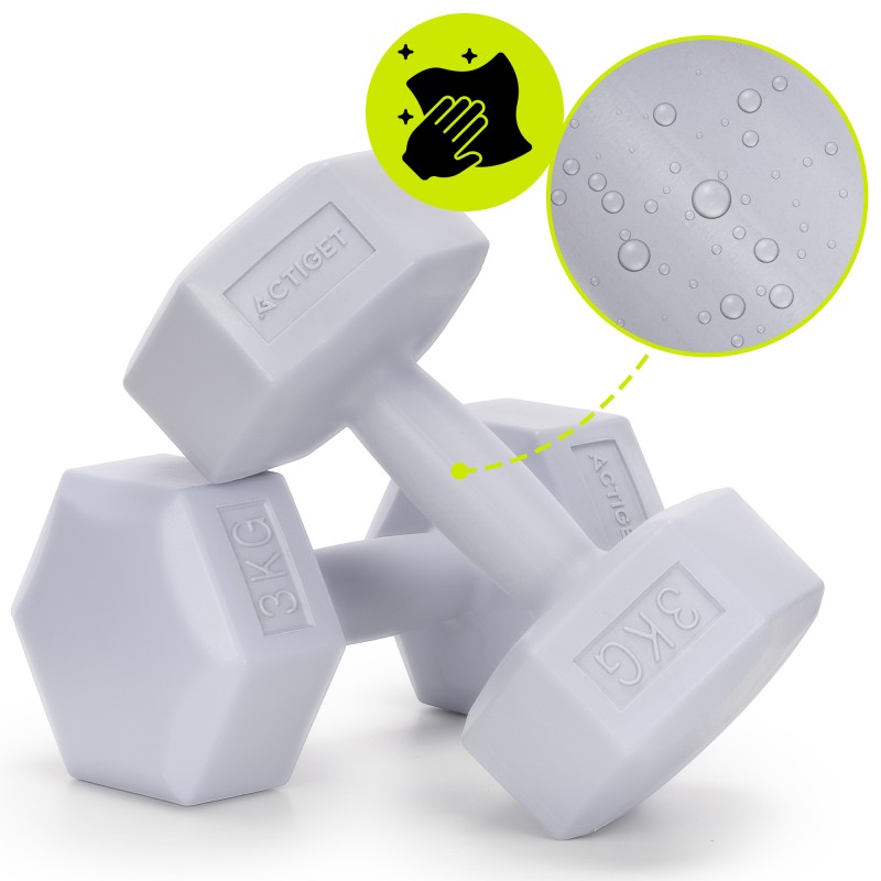 Гантелі Actiget Hex 2 x 3 кг ACT0161 Grey