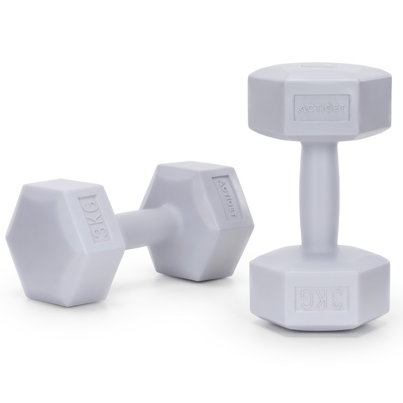 Гантелі Actiget Hex 2 x 3 кг ACT0161 Grey