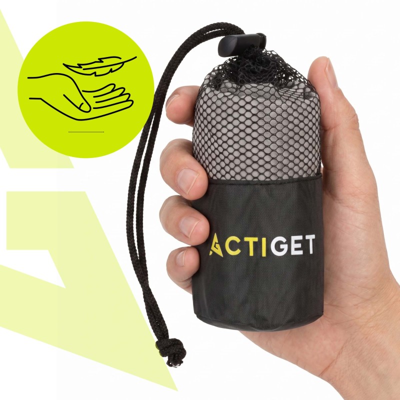 Рушник спортивний Actiget 80 x 40 см з мікрофібри ACT0183 Grey