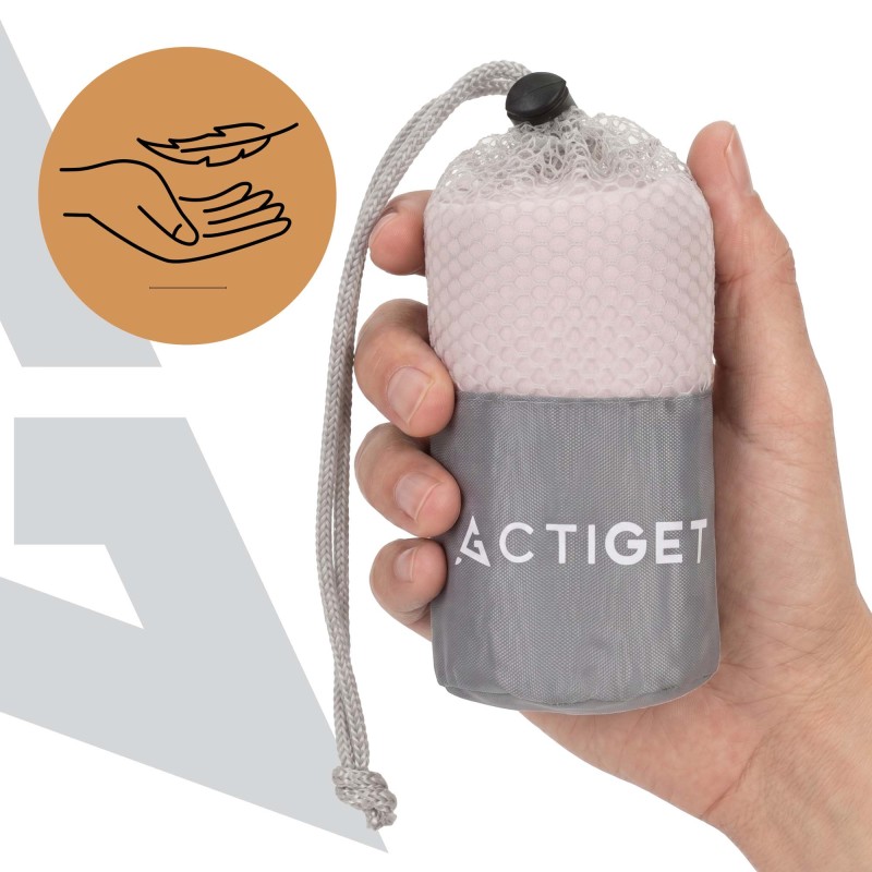 Рушник спортивний Actiget 80 x 40 см з мікрофібри ACT0184 Light Pink