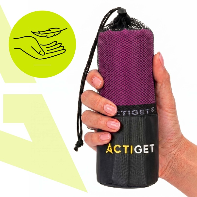 Рушник спортивний Actiget 180 x 100 см з мікрофібри ACT0187 Pink