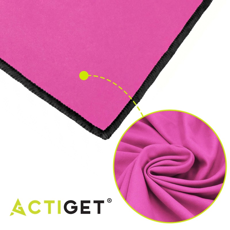 Рушник спортивний Actiget 180 x 100 см з мікрофібри ACT0187 Pink