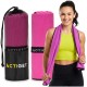 Рушник спортивний Actiget 180 x 100 см з мікрофібри ACT0187 Pink