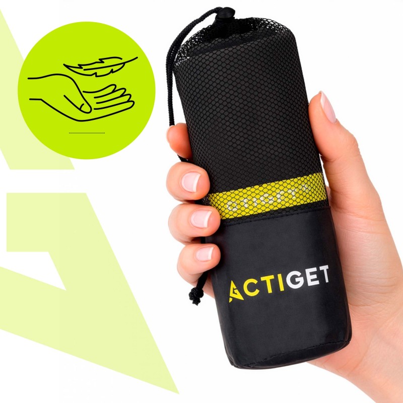 Рушник спортивний Actiget 180 x 100 см з мікрофібри ACT0189 Black