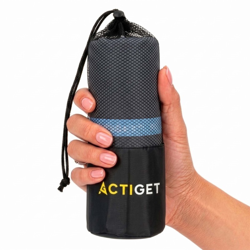 Рушник спортивний Actiget 180 x 100 см з мікрофібри ACT0190 Dark Grey